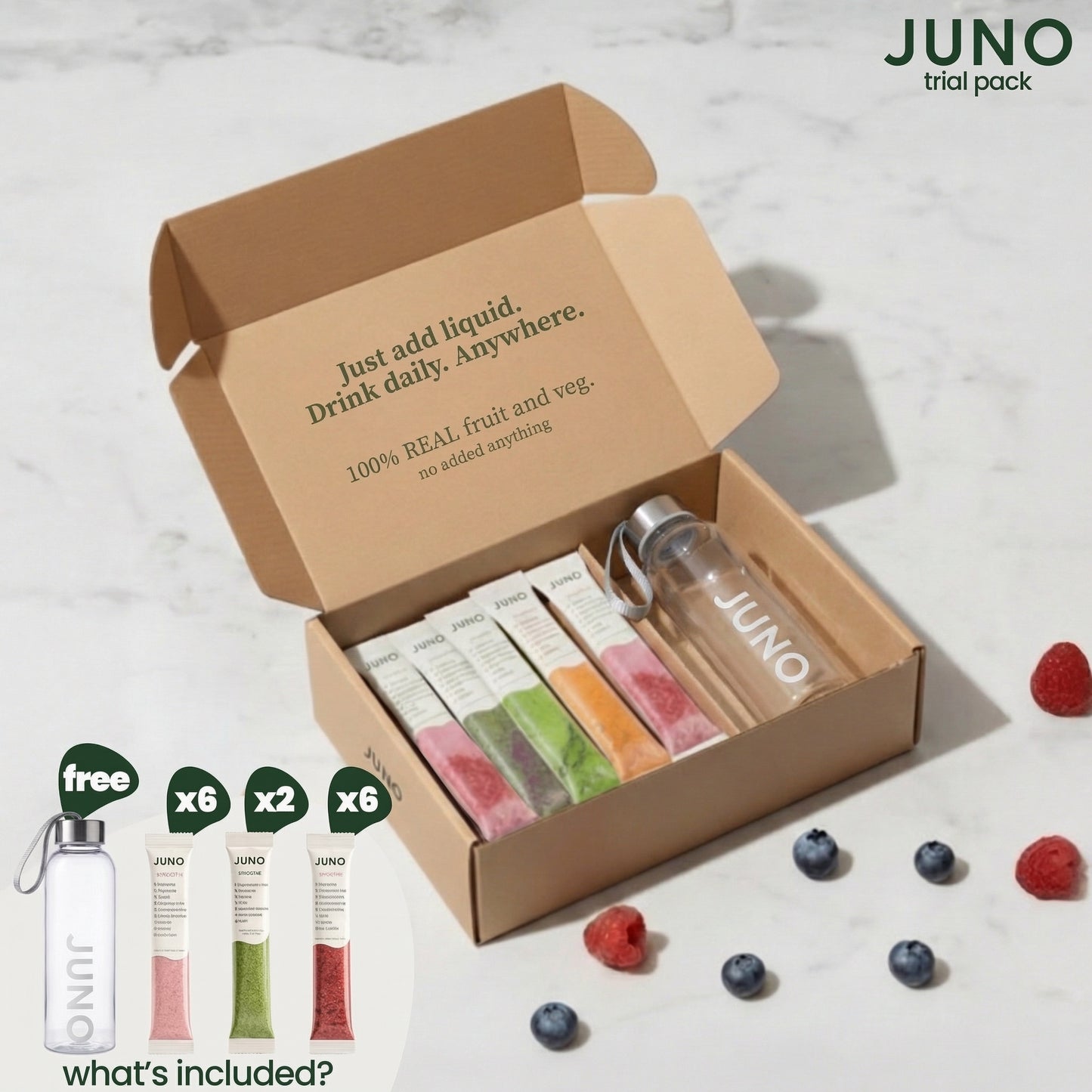 JUNO Fibre Smoothies Trial Pack