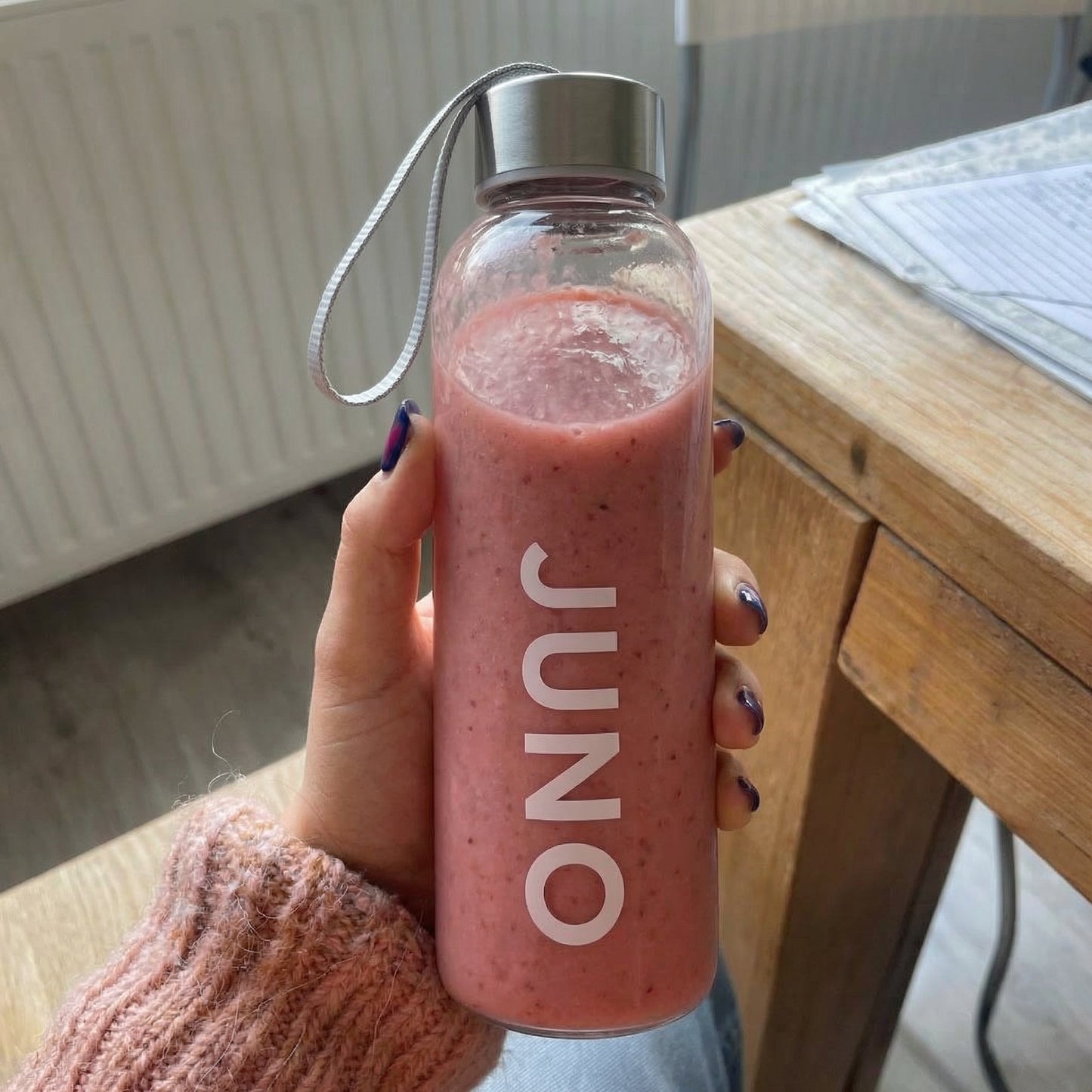 JUNO Glass Shaker Bottle